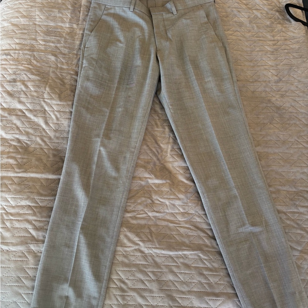 Express Men Extra Slim Dress Pants - Light Grey